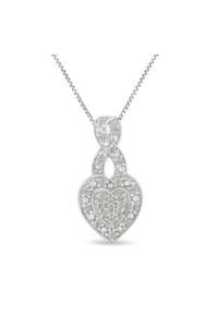 Sterling Silver 1/3ct TDW Diamond Heart Necklace